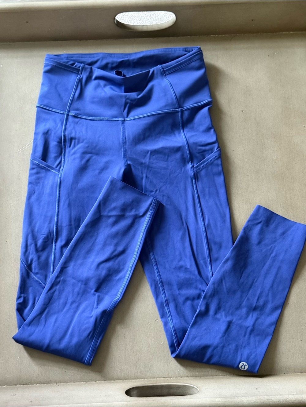 New Lululemon athletica Women's High-Rise Blue Yoga Leggings 24” Inseam